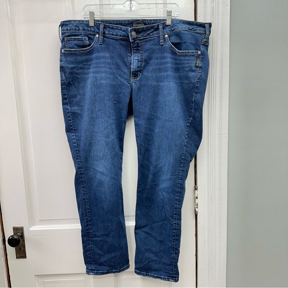 Silver Elyse slim denim jeans leggings women's 20 x 31 lay flat waist 23‎